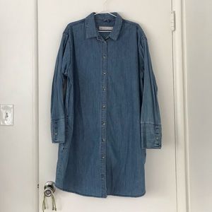 ASOS denim oversized shirt dress